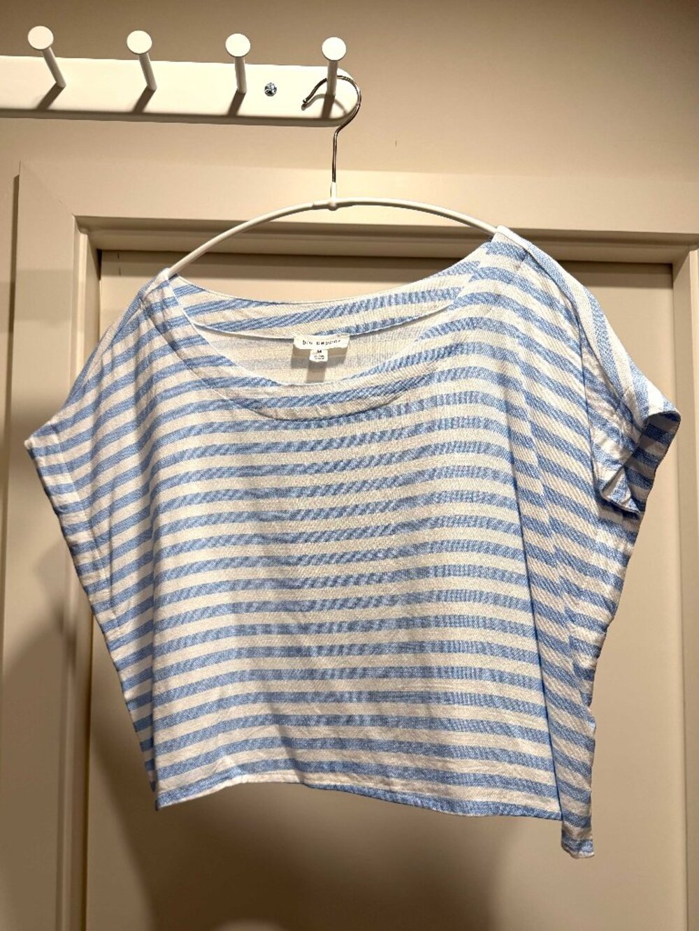 Blu Pepper Striped Crop Top - Sz M